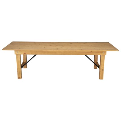 Flash Furniture HERCULES 108" Folding Farm Table, Light Natural (XAF108X40LN)