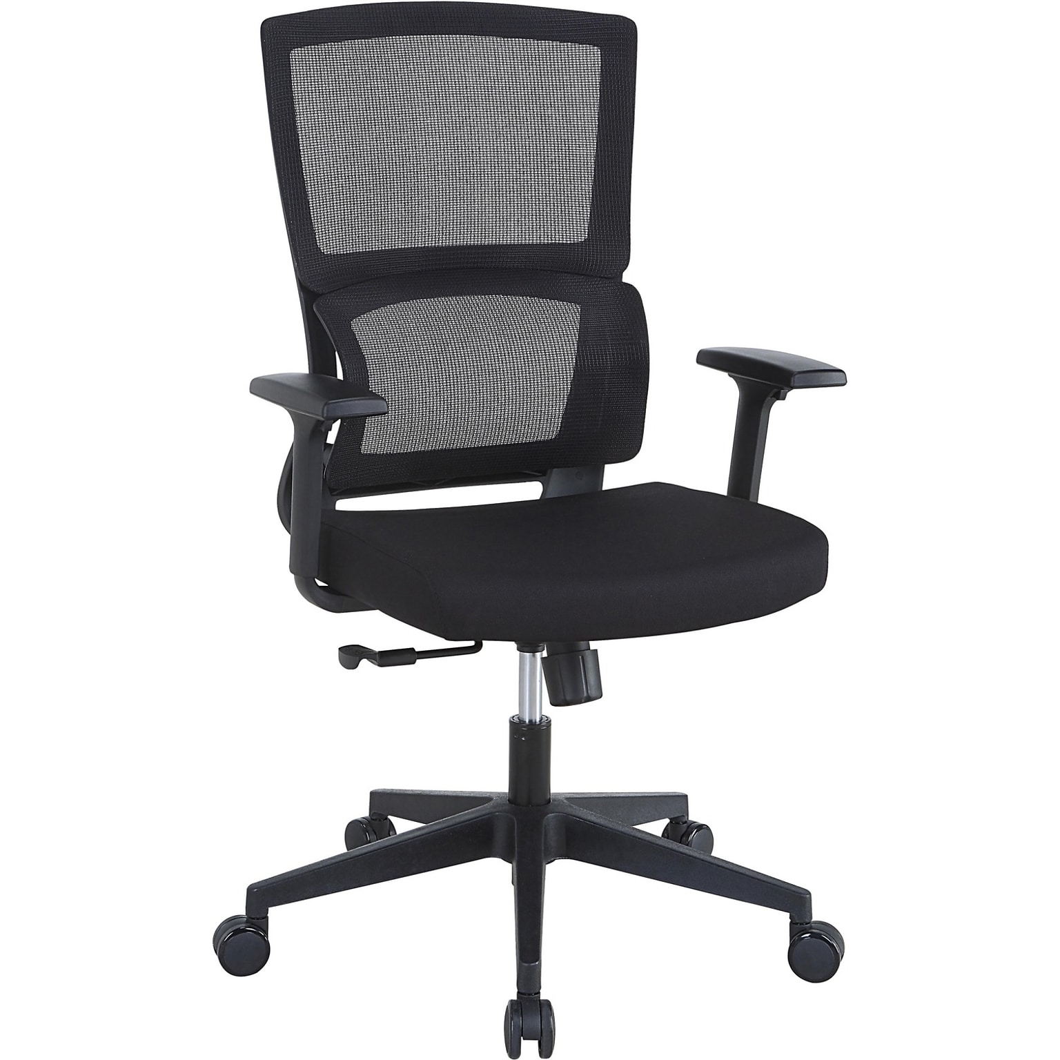 Lorell Ergonomic Fabric Mesh Swivel Executive Chair, Black (LLR81988)