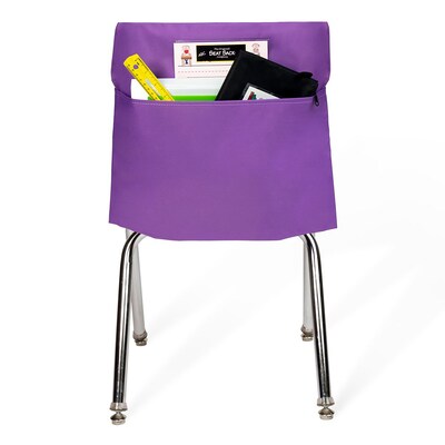Seat Sack Seat Storage, 9.45" x 8.07" x 10.83", Purple, 25/Pack (12195)