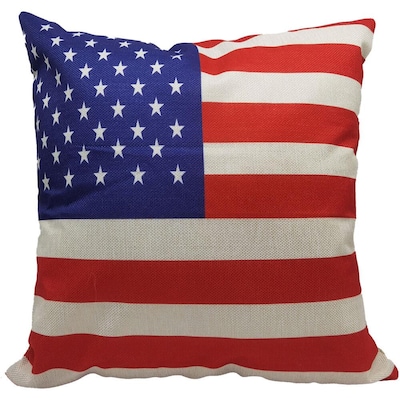 15.5-In. American Flag Accent Pillow, Indoor Decoration