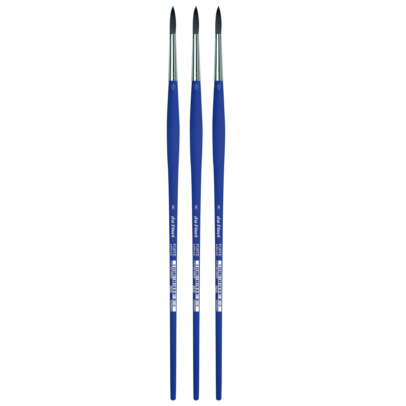 da Vinci FORTE-Acrylics Oil and Acrylic Synthetic Student Round Brush, 3 /Pack (DVXVA86308-3)