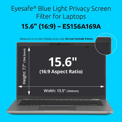 Kensington Eyesafe Blue Light Filter & Privacy Screen Filter for 15.6" Laptops (16:9) (ES156A169A)