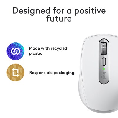 Logitech MX Anywhere 3S Wireless Mouse, Pale Gray (910-006944)