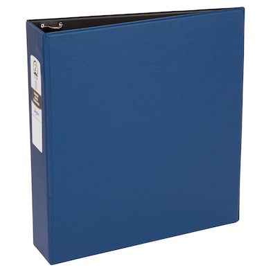 Avery Economy 2" 3-Ring Non-View Binders, Round Ring, Blue/Black Interior (03500)