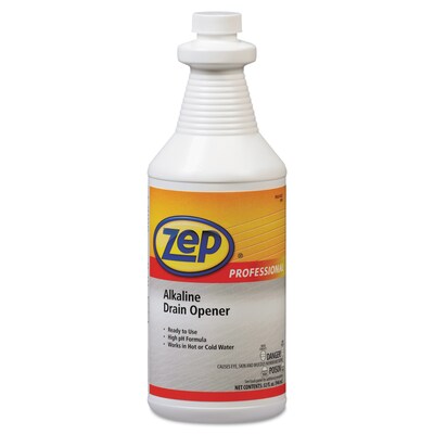 Zep Professional Alkaline Drain Opener, Quart (AEPR02701)