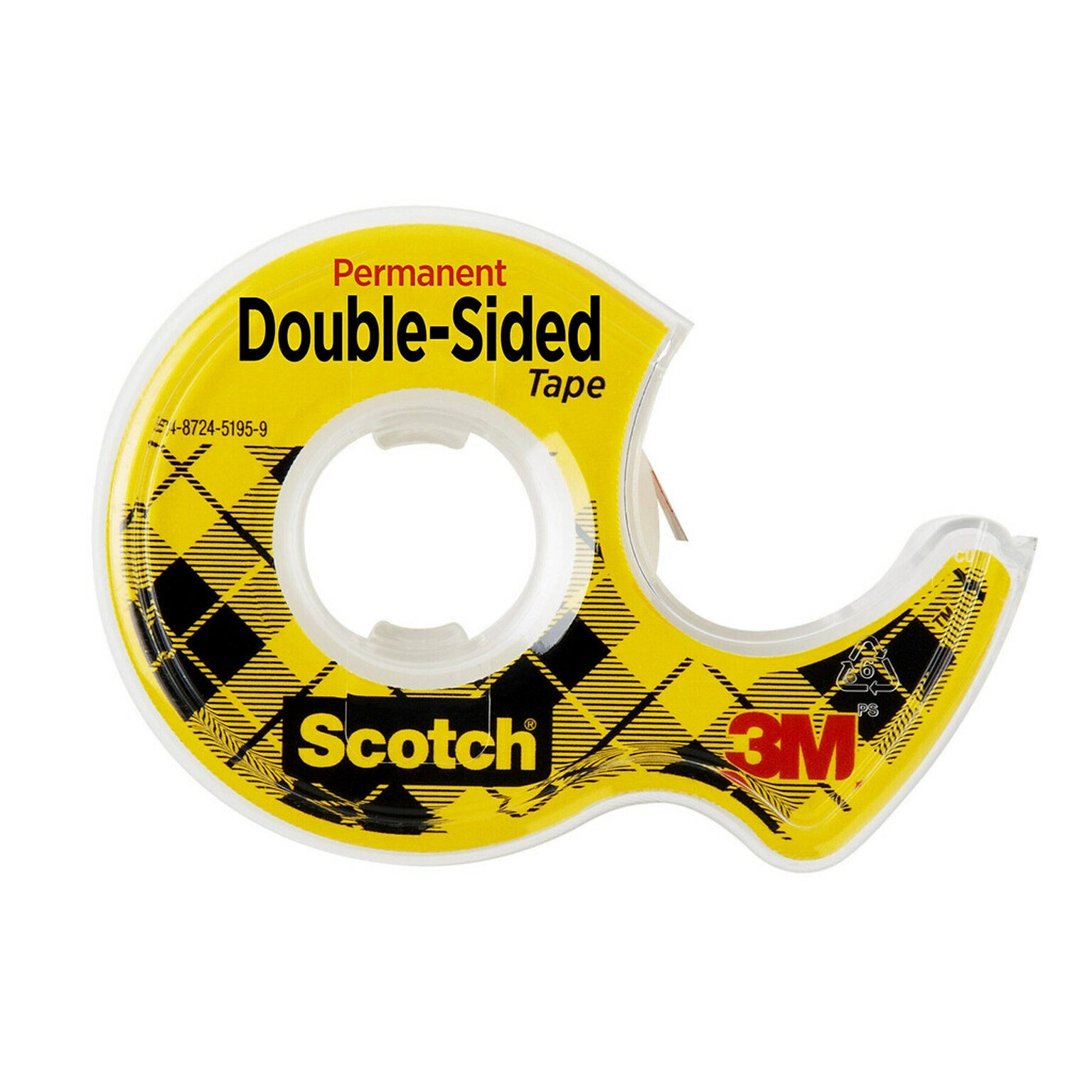 Scotch Permanent Double Sided Tape w/Refillable Dispenser, 1/2 x 13 yds., 1 Core (137)