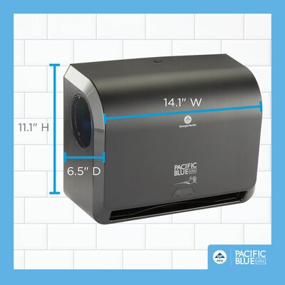 Pacific Blue Ultra Mini Hardwound Paper Towel Dispenser, Black (54518)