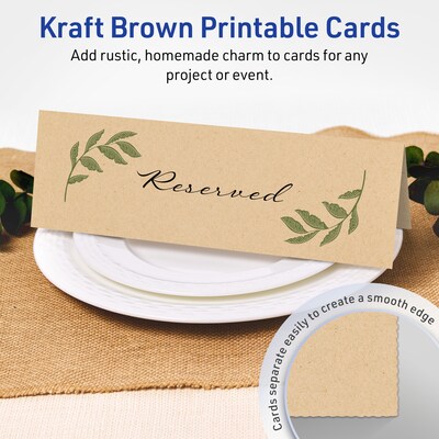 Avery Matte General Use Blank Cards, Kraft Brown, 25/Pack (95339)