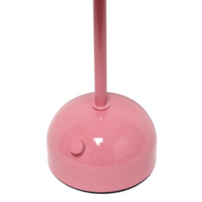 Simple Designs Mushroom Magic Dimming 11.80" LED Touch Table Lamp, Portable & Rechargeable, Pink (LD1069-PNK)