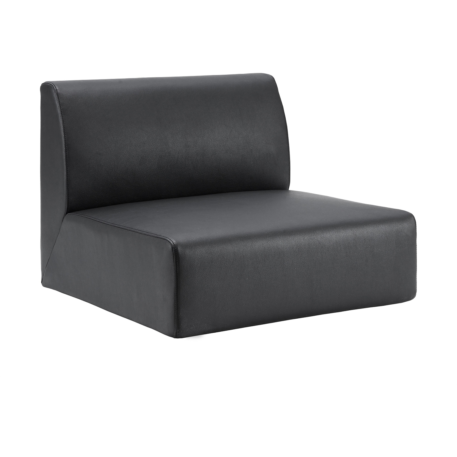 Lorell Contemporary Series Polyurethane Sofa, Black (LLR86929)