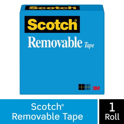 Scotch® Removable Invisible Tape, 3/4 x 36 yds., 1 Roll (811)