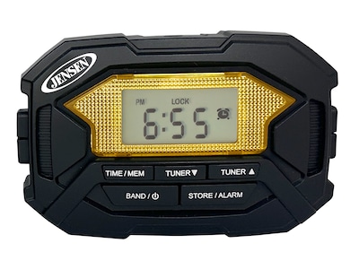 Jensen Wireless Digital AM/FM Stereo Armband Radio with Clock, Yellow/Black (SAB-60)