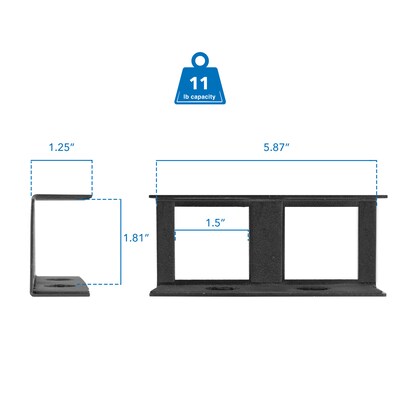 Mount-It! Under Desk Laptop Holder, Fits Laptops, Tablets, and More, Black (MI-7158)