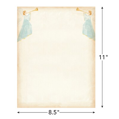 Great Papers! Holiday Stationery Letterhead Angels and Horn, Multicolor, 50 sheets (2024028)