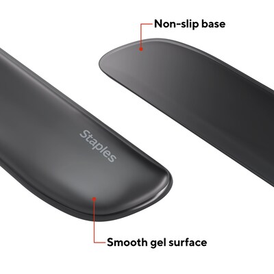 Staples TECH Gel Non-Skid Wrist Rest, Black Crystal (53324)