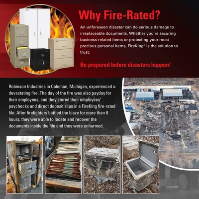 FireKing 1-Hour Fire Rated Safe with Tray, 0.53 Cu. Ft., White (KF0812-1WHE)