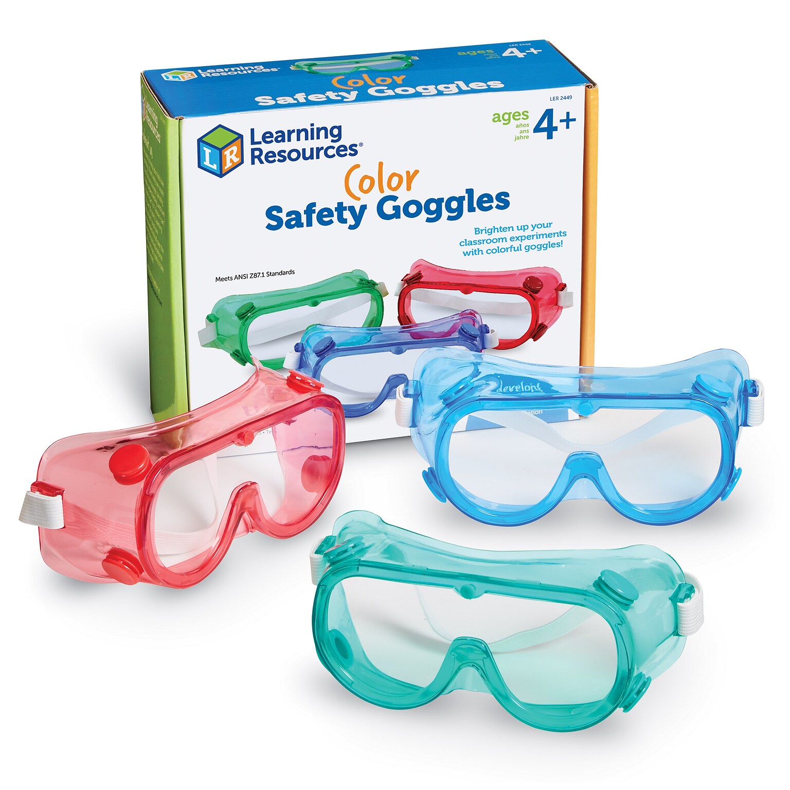 Learning Resources Colored Safety Goggles, Set of 6 (LER2449)