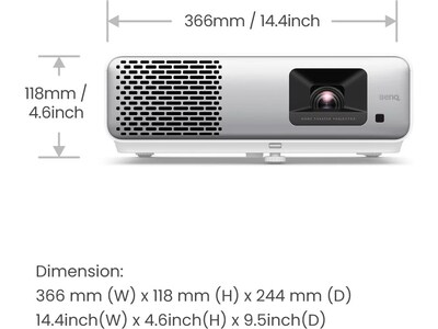 BenQ HDMI/USB DLP Home Theater Projector, White (HT2060)