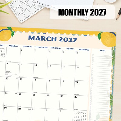 2027 Willow Creek Mediterranean Moments 14.25" x 11.25" Monthly Desk or Wall Calendar, Assorted Colors (64832)