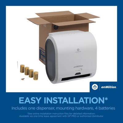 enmotion Hardwound Towel Paper Towel Dispenser, White (59437A)