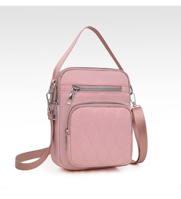 Nicci Polyester Cross-Body Bag, Pink (CBM240510A-PNK)