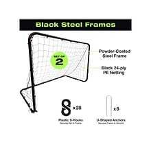 Xcello Sports 4 x 6 Soccer Net, Black, 2/Pack (XS-S-NET-2-BLK)