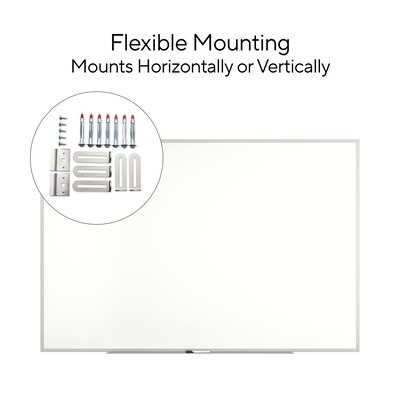 TRU RED™ Melamine Dry Erase Board, Gray Frame, 6' x 4' (TR59352)