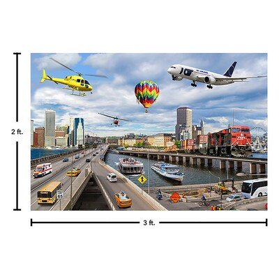 MOJO On-the-Go Transportation Jumbo Photographic Floor Puzzle (MJ-330014)