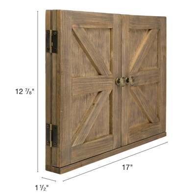 Excello Global Products Barndoor Picture Frame with Chalkboard, Brown (EGP-HD-0413)