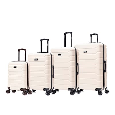 InUSA Trend 4-Piece Hardside Spinner Luggage Set, TSA Checkpoint Friendly, Sand (IUTRESMLXL-SAN)