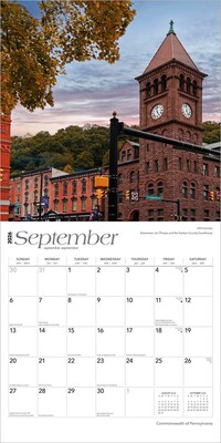 2026 BrownTrout Commonwealth of Pennsylvania Pennsylvania Places 12" x 12" Monthly Wall Calendar (9798330705108)