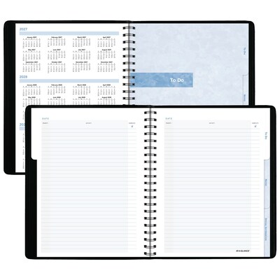 2027 AT-A-GLANCE The Action Planner 6.5" x 8.75" Daily Appointment Book, Faux Leather Cover, Black (70-EP03-05-27)