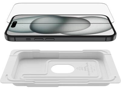 Belkin ScreenForce UltraGlass 2 Tempered Glass Screen Protector for iPhone 15 (OVA131zz)