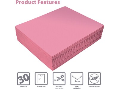 Better Office EVA Foam Sheet, Pink, 30/Pack (01216)