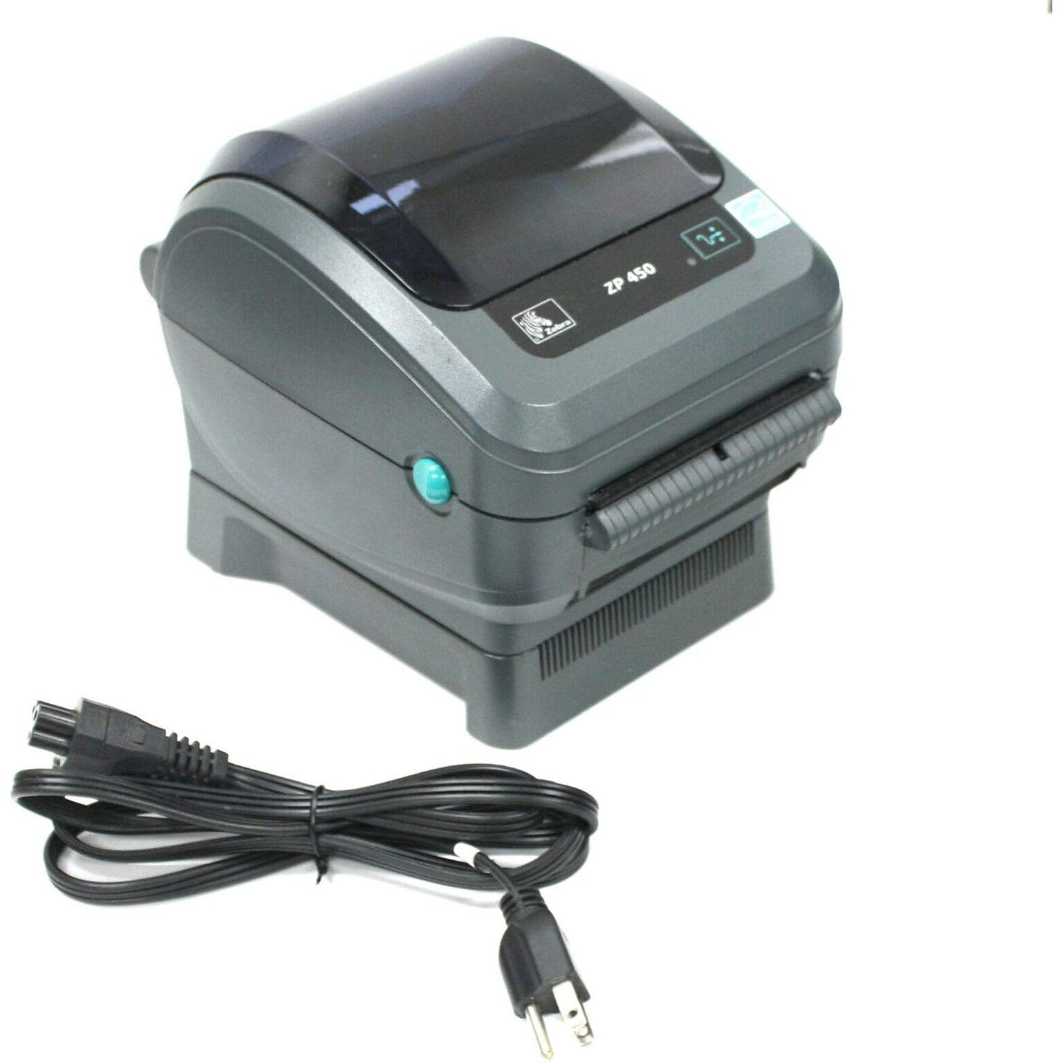 Zebra ZP450-0502-0004A Direct Thermal POS Label Printer, USB/Serial/Parallel, Gray