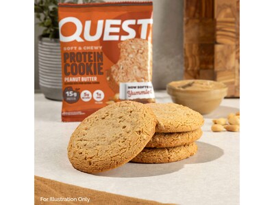 Quest Gluten Free Peanut Butter Protein Cookies, 2.04 oz., 12/Box (QPCPB12M6)