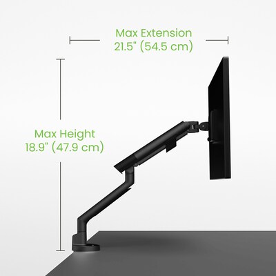 Kanto DM1 Single Monitor Desktop Mount for 17” - 40” Displays, Up to 22 lbs, Black