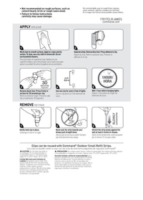 Command Light Clips, Clear, 30/Pack (17017CLRAW30NA)