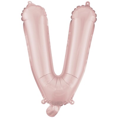 Party City (Air-Filled) 16 V Foil Balloon, Dusty Rose (AM 1 100089-92)