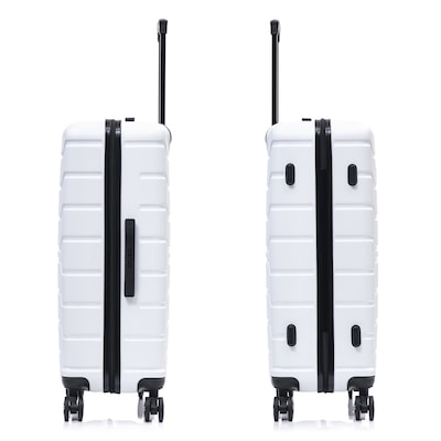 InUSA Trend 4-Piece Hardside Spinner Luggage Set, TSA Checkpoint Friendly, White (IUTRESMLXL-WHI)