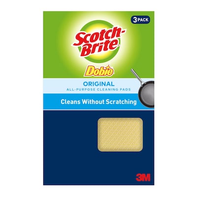 Scotch-Brite Dobie All-Purpose Cleaning Pad, 3 1/8 x 2 1/4 x 4 11/16, 3/Pk