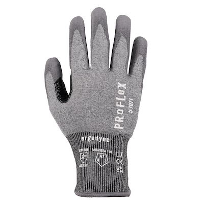 Ergodyne ProFlex 7071 PU Coated Cut-Resistant Gloves, ANSI A7, Gray, Medium, 12 Pair (18063)