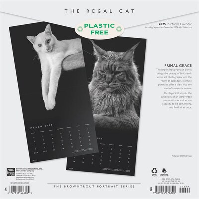2025 BrownTrout Portrait Series: The Regal Cat 12 x 12 Monthly Wall Calendar (9781975476809)