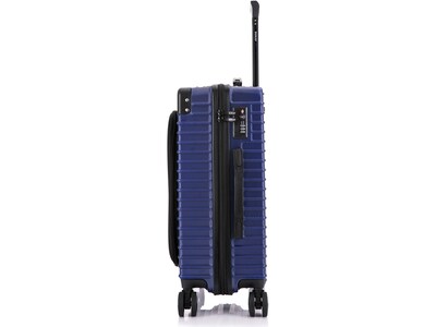 DUKAP Tour 20" Hardside Carry-On Suitcase, 4-Wheeled Spinner, TSA Checkpoint Friendly, Blue (DKTOU00S-BLU)