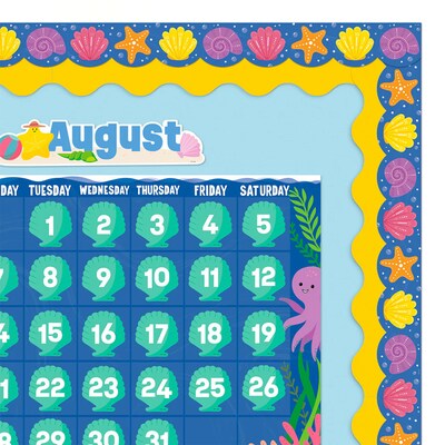 Creative Teaching Press EZ Border, Bulletin Board Border, 3" x 2', Sea Friends Seashells, 24/Pack, 3 Packs/Bundle (CTP11056-3)