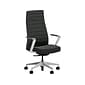HON Cofi Fabric Swivel Executive Chair, Black/Polished Aluminum (HCFEU.W0.STC.P.H.UR10.CHSTC09.PA)