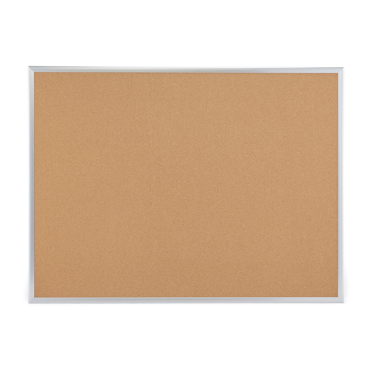 Quill Brand® Standard Durable Cork Bulletin Board, Aluminum Frame, 4W x 3H (28345-CC)
