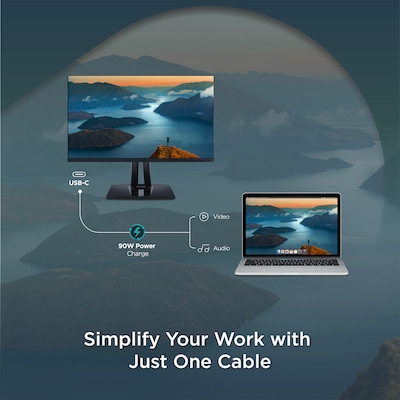 ViewSonic ColorPro 27" QHD 120Hz LCD Monitor, Built-In Speaker, Height Adjustable, Universal Docking Station, Black (VP2756A-2K)