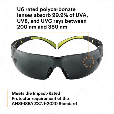 3M SecureFit Anti-Fog Safety Glasses, Clear Lens, 20/Carton (SF402AF)