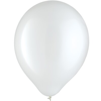 Party City 11 Latex Balloons, Frosty White, 15/Pack (AM113252-08-P)